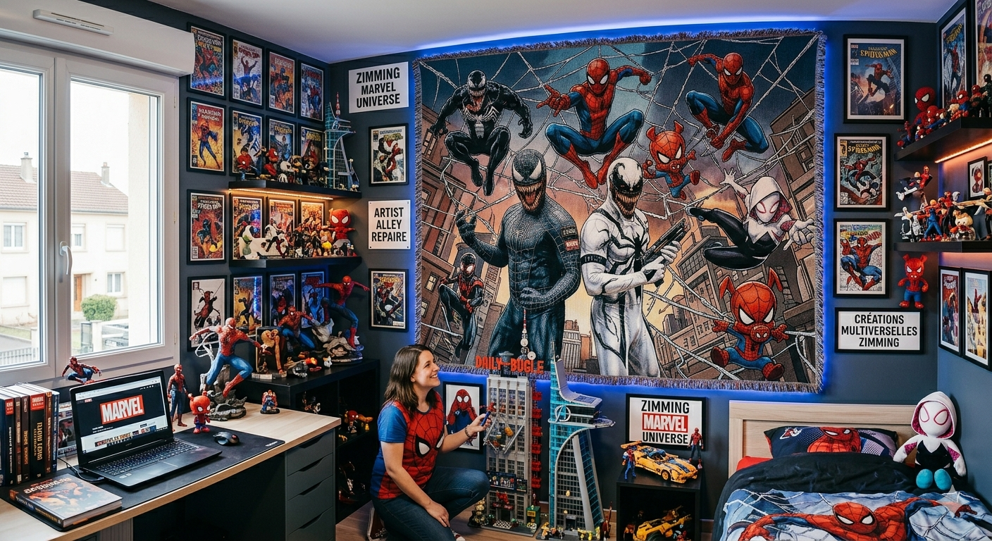 Tapisserie Spider-Man : la pièce maîtresse pour transformer un mur de chambre en repaire du Tisseur