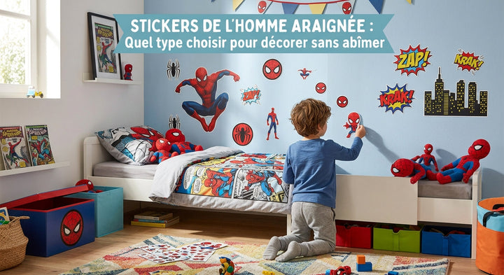 Spider-Man Sticker: welchen Typ wählen, ohne die Wand zu beschädigen