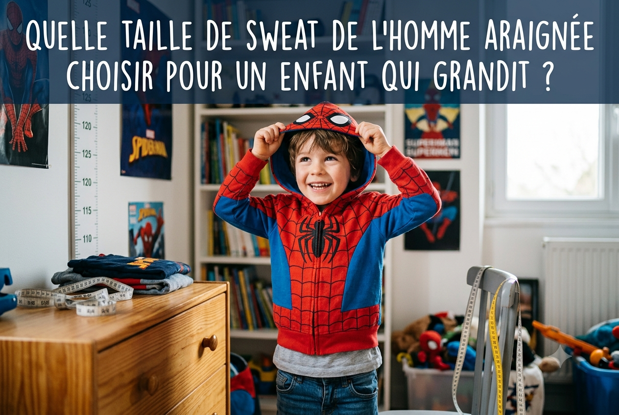 Welche Größe eines Spider-Man-Sweatshirts für ein Kind wählen, das wächst?