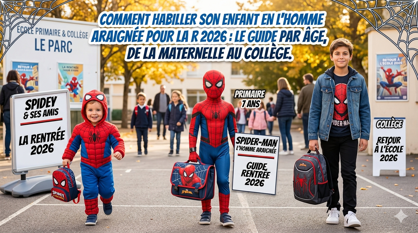 Dein Kind zum Schulanfang in Spider-Man anziehen: der Ratgeber nach Alter, vom Kindergarten bis zur weiterführenden Schule