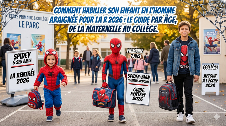 Dein Kind zum Schulanfang in Spider-Man anziehen: der Ratgeber nach Alter, vom Kindergarten bis zur weiterführenden Schule