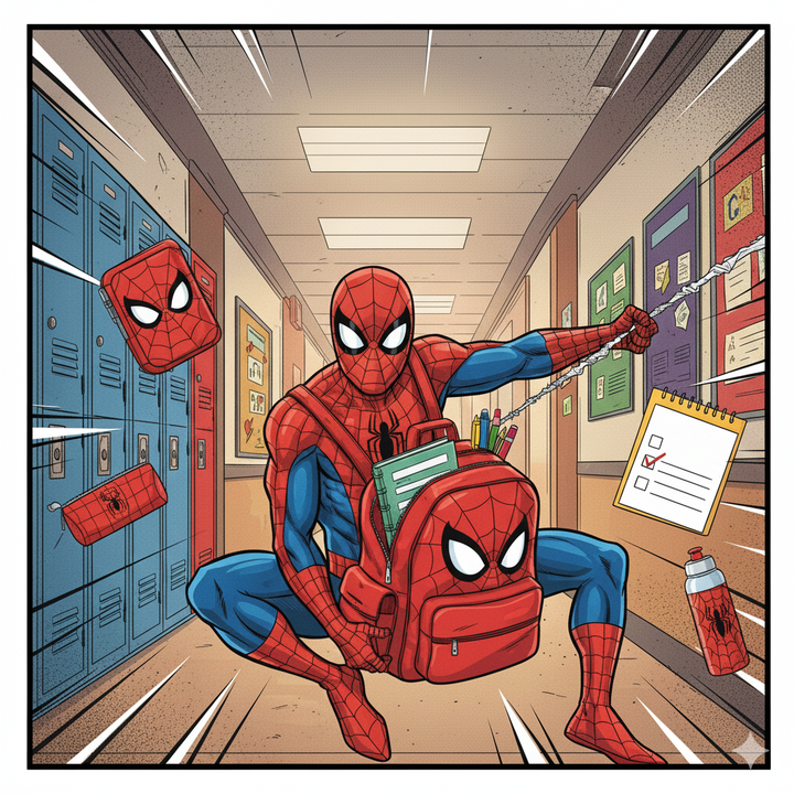 Spider-Man-Ratgeber für den Schulanfang: die unverzichtbare Ausstattung