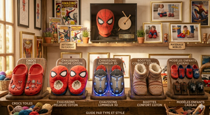 Chaussons Spider-Man : crocs, 3D, lumière ou coton ? Guide par type et style