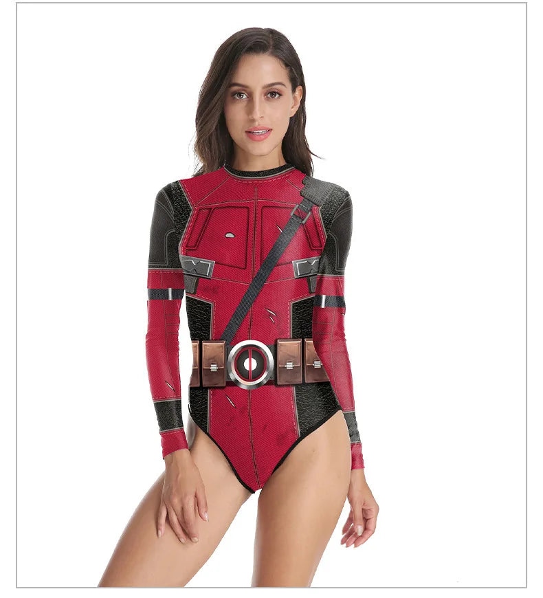 Maillot de Bain Spider-Man Noir pour Femme 1 Pièce