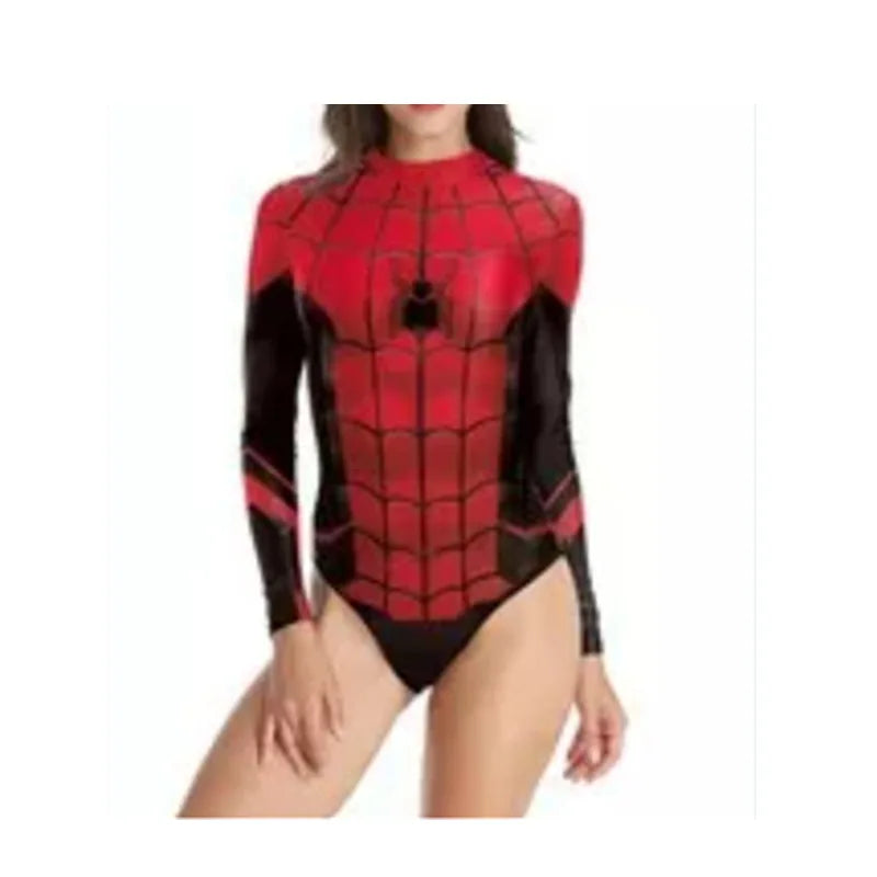 Maillot de Bain Spider-Man Noir pour Femme 1 Pièce