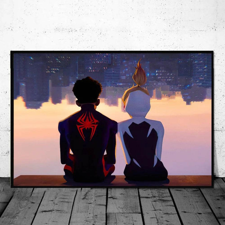 Poster Spider-Man Spiderverse Miles Morales et Gwen
