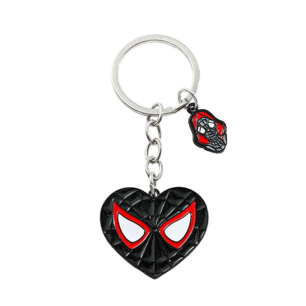 Porte Clé Spider-Man Miles Morales Forme de Coeur