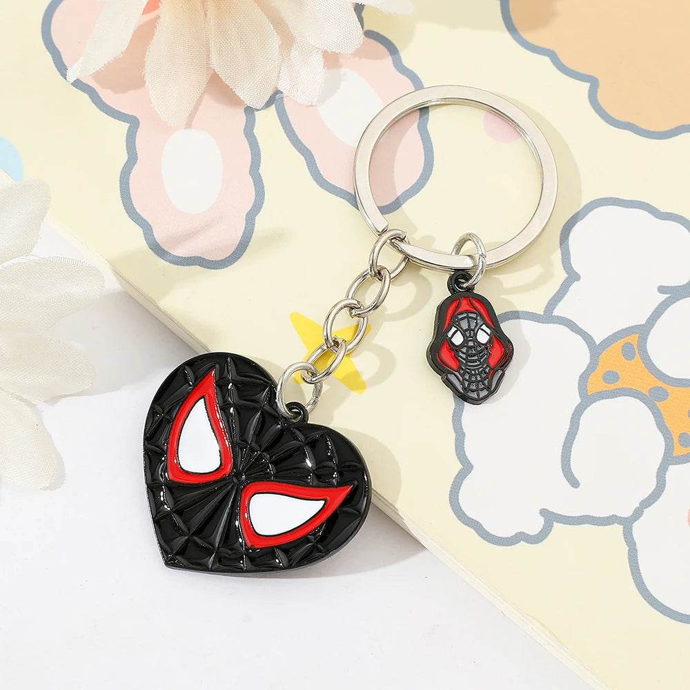 Porte Clé Spider-Man Miles Morales Forme de Coeur