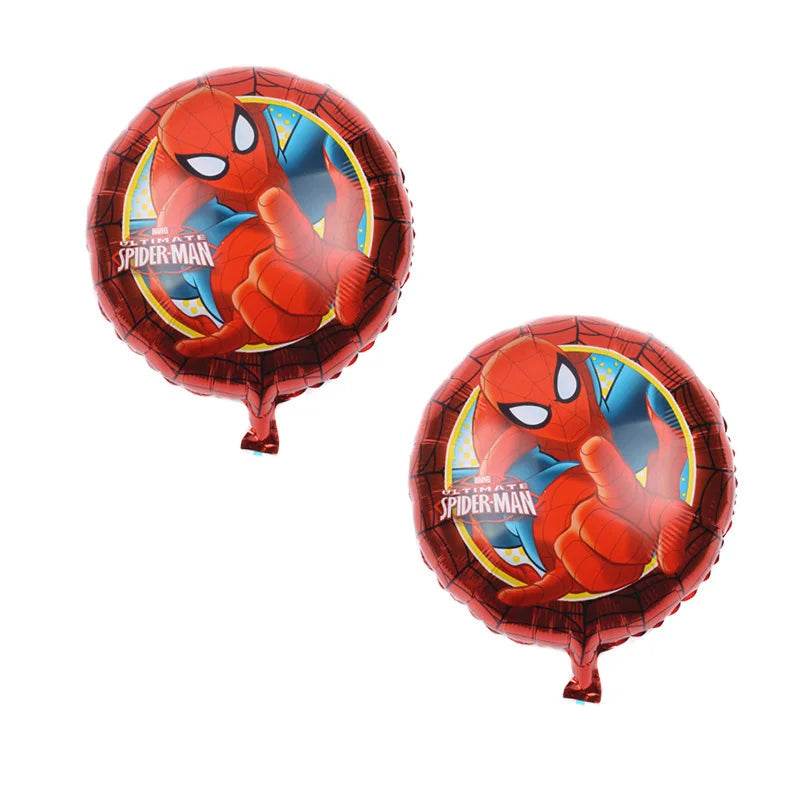 Décoration Anniversaire Spider-Man - 2 Ballons Ronds