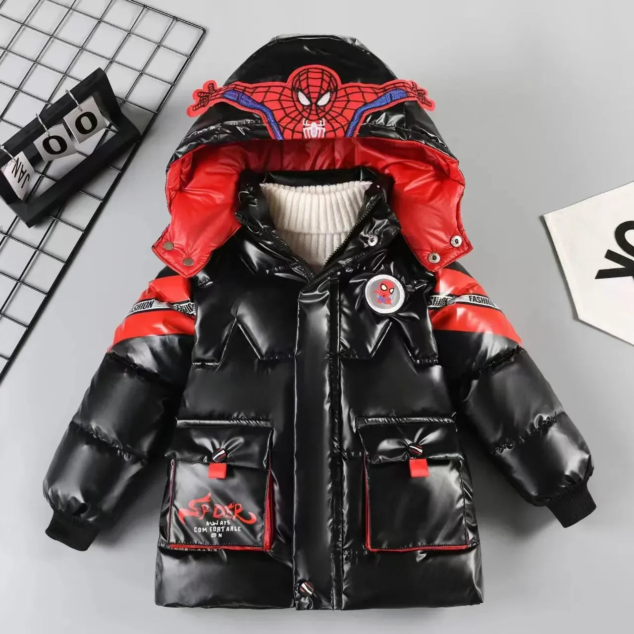 Veste Doudoune Epaisse Spider-Man pour Enfant