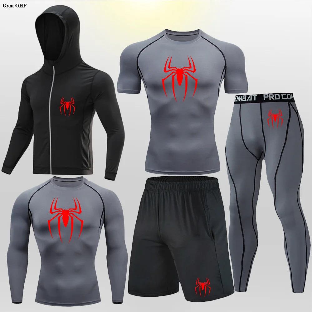Pack Complet de Compression Spider-Man (Gilet-T-shirt-legging-short)