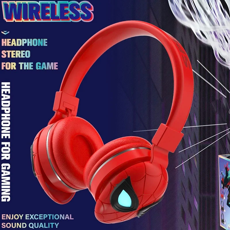 Casque Audio Bluetooth Spider-Man à LED