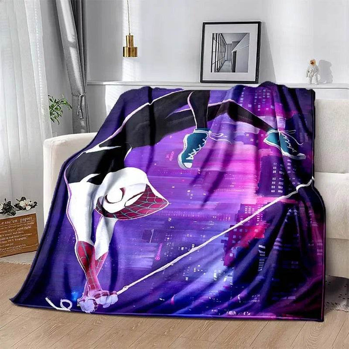 Plaid Spider-Man - Spidergwen sur une Toile