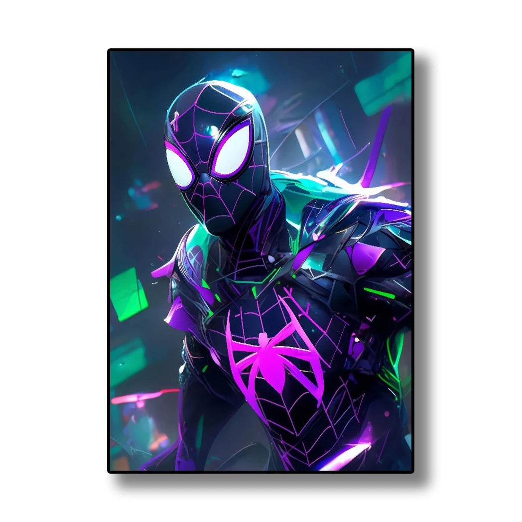 Affiche Peinture sur Toile Spider-Man en Neon