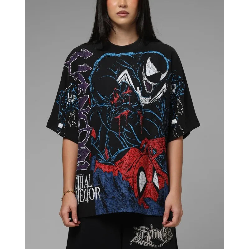 T-Shirt Spider-Man VS Venom pour Femme Oversize