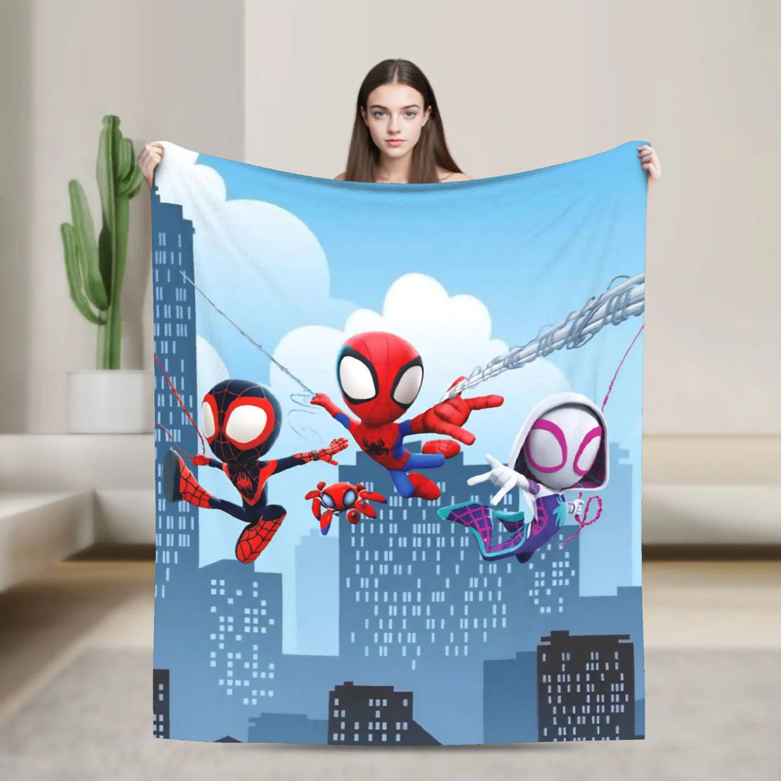 Plaid Spider-Man Spidey et ses Amis Extraordinaires dans la Ville