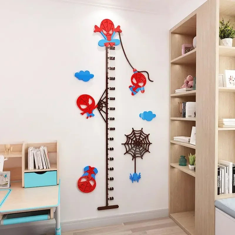 Stickers de mur pour Mesurer la Taille Spider-Man
