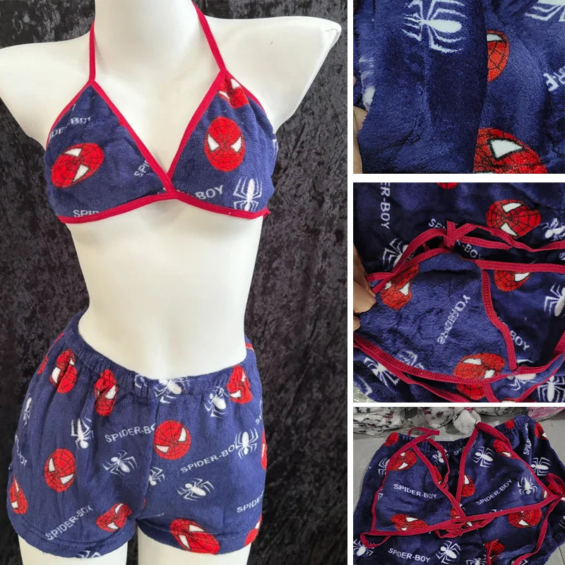 Maillot de Bain 2 Pièces pour Femme Spider-Man